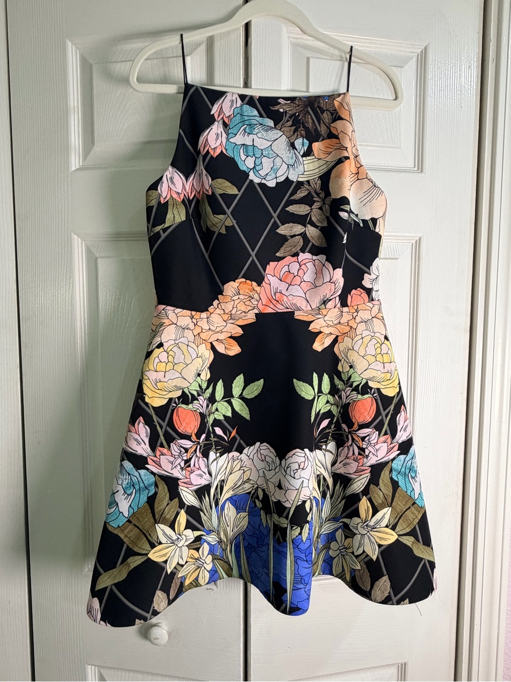 KEEPSAKE the Label Black Dress with Floral Trim